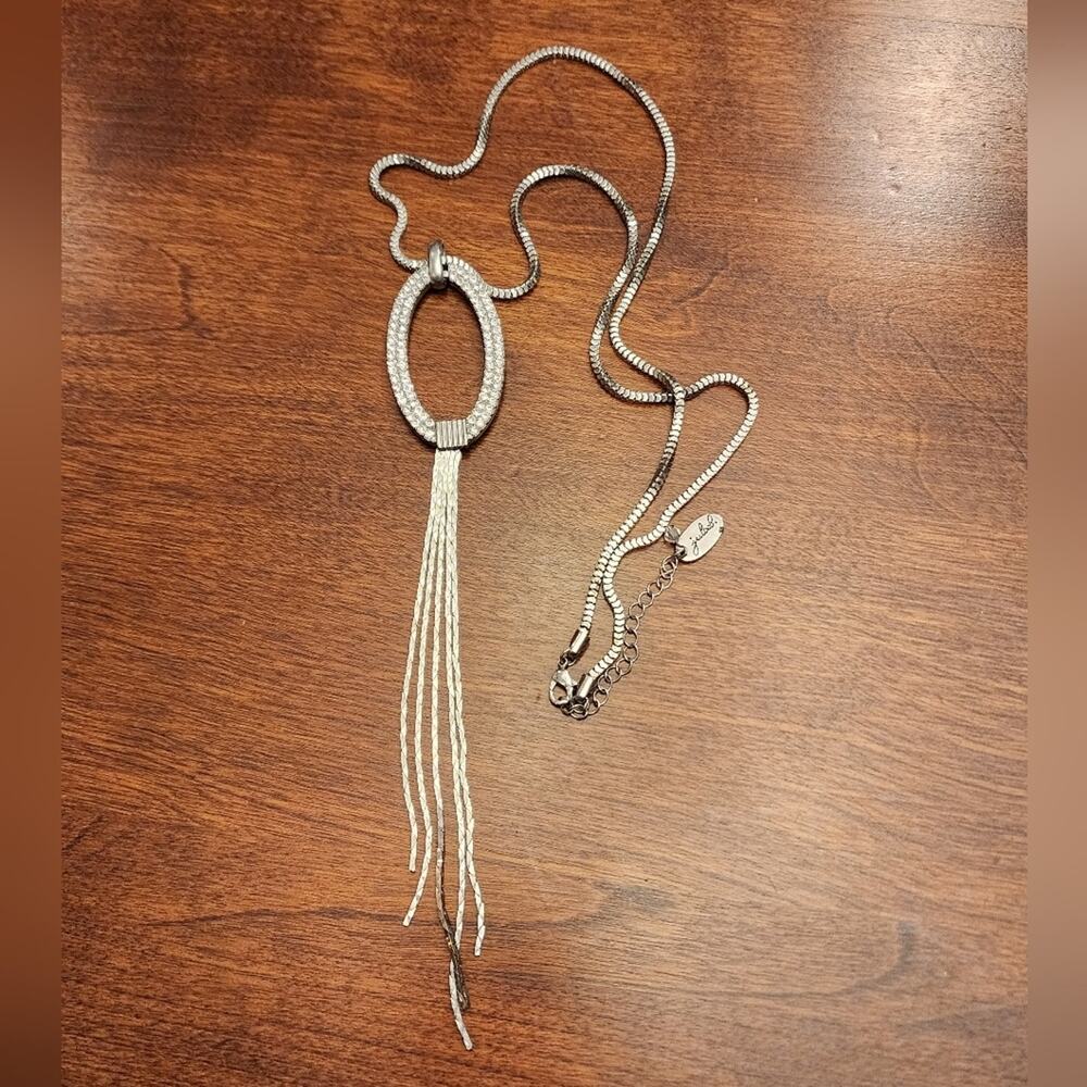 SINCERELY Jules jeweled long tassel necklace